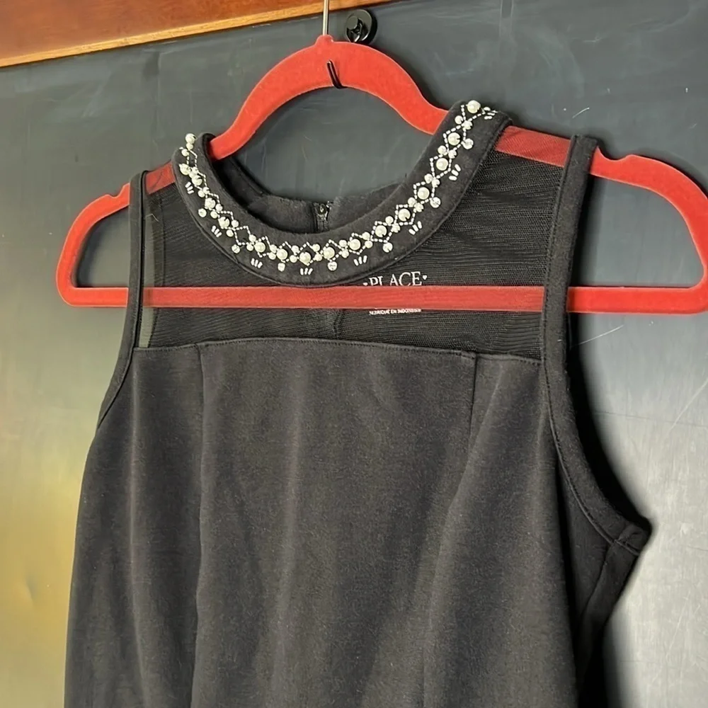 The Children's Place Girls Size 16 Black Romper Sleeveless Jumpsuit Shorts